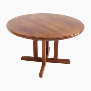 Vintage Danish Round Extendable Dining Table in Teak, 1960s