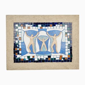 Decoración de pared de mosaico, años 70