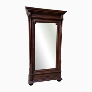 Armario vintage de lino de nogal, años 20