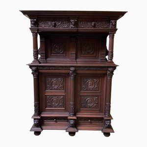 Chinese Neo-Renaissance Cabinet in Oak