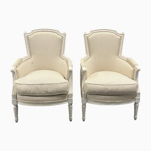 Set of Striped Lounge Chairs