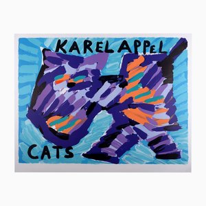Karel Appel, Cats, Color Lithograph, 1978