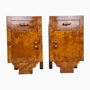 Vintage Art Deco Bedside Tables, 1930, Set of 2