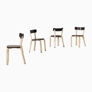 Frühe finnische Modell 69 Stühle von Alvar Aalto, 1930er, 4er Set