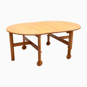Extendable Beech Dining Table, 1960s