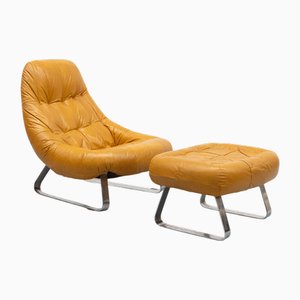 Earth Chair and Ottoman by Percival Lafer, 1970s, Set of 2