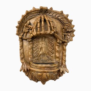 Hispano-Moorish Terracotta Holy Water Stoup, 18th Century