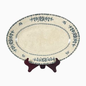 Oval Patinated Dish in Iron Earth