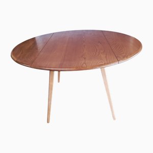Mid-Century Modern Plank Dining Table with Drop Leaf by Lucian Ercolani for Ercol, 1960s