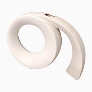 Cornovaso White Ceramic Vase by Roberto Rigon for Bertoncello, 1970s
