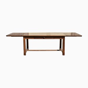 French Extendable Farmhouse Table in Oak, 1890s