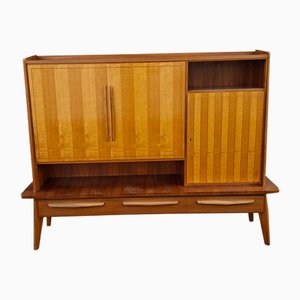 Unidad de almacenamiento vintage con puertas y cajones, años 50