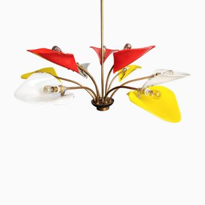 Vintage Multi Colour Italian Chandelier, 1960s