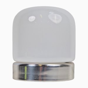 Mid-Century Tischlampe aus Milchglas & Aluminium von Doria Leuchten, 1960er