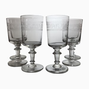 Set of 6 Water/Wine Glasses, 19th Century, 1890s, Set of 6