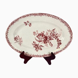 Fontange Oval Dish from Sarreguemines, 1920s