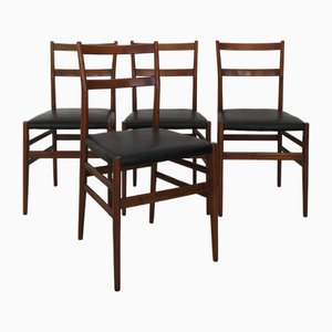 Sillas Leggera italianas atribuidas a Gio Ponti para Cassina, años 60. Juego de 4