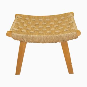 Bauhaus Fußhocker aus Papierkordel von Erich Dieckmann, 1930er