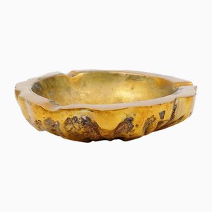 Vintage Brutalist Brass Ashtray, 1950s