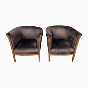 Set of Art Deco Lounge Chairs, 1920s