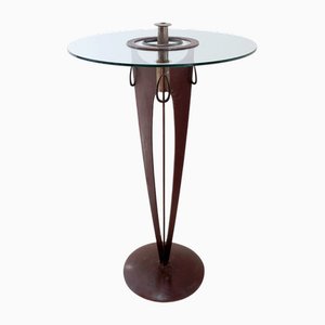 Belgian Sculptural Console Table in Bronze and Glass by Vincent Wegnez