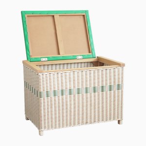 Baúl checoslovaco Mid-Century moderno de plástico, años 60