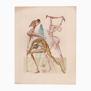 Salvador Dali, Les Sodomites, 1964, Gravure sur bois originale