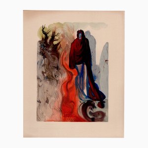 Salvador Dali, The Phlegethon Waterfall, 1964, Original Woodcut