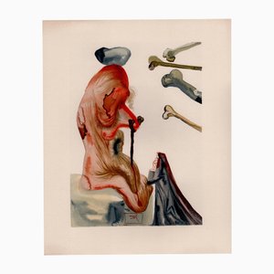 Salvador Dali, The Flatterer, 1964, Gravure sur bois originale