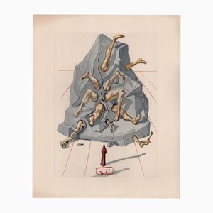 Salvador Dali, Les Simoniacs, 1964, Gravure sur bois originale