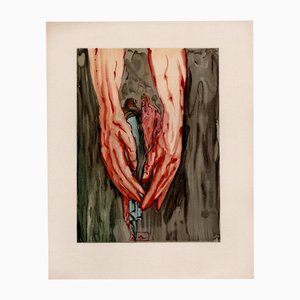 Salvador Dali, In the Hands of Antaeus, 1964, Gravure sur bois originale