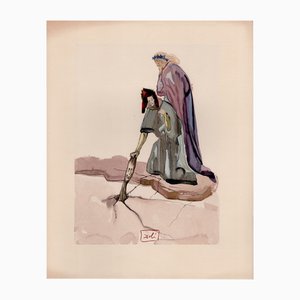 Salvador Dali, Le Traître de Montaperti, 1964, Gravure sur bois originale