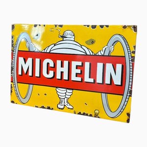 Plaque Émaillée Publicitaire Michelin Garage