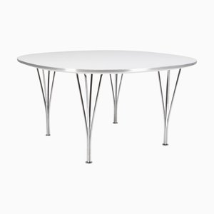 Round Coffee Table attributed to Piet Hein & Bruno Mathsson for Fritz Hansen, 2000s