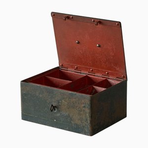 Iron Box in Patinated Metal from Zimmermann Stuttgart, 1920s
