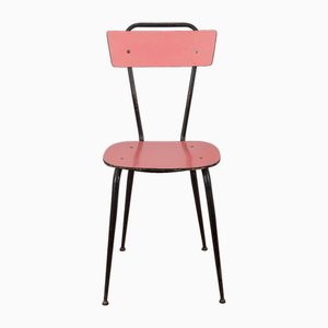 Mid-Century Modern Metal and Pink Formica Chair, 1950s