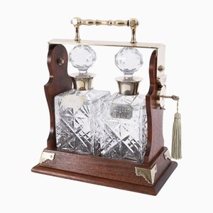 Versilbertes Vintage 20. Jh. Tantalus Set von SJ Rose & Son, 1983, 3er Set