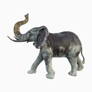 Life-Size Bronze Elephant Sculpture, 1990