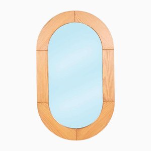 Grand Miroir Vintage en Pin, 1970s