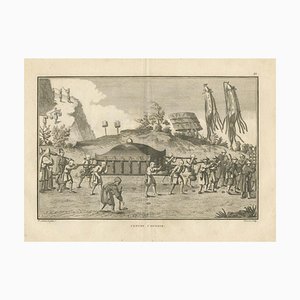 Procession Funéraire avec Gravure Palanquin d'Après Sonnerat, Chine, 1806, Papier
