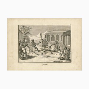 Poisson, Hindu Priestly Assembly Pouchari of Maarrami, Engraving, 1806