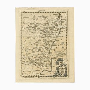 Antique Map of the Coromandel Peninsula, 1754