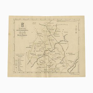 Antique Map of the Hennaarderadeel Township by Behrns, 1861