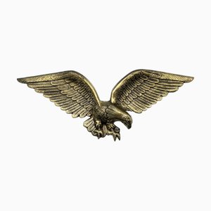 Águila de pared grande de latón, años 50