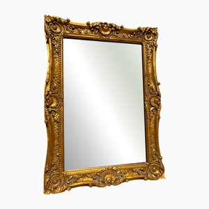 Baroque Mirror in Gilded Wood with Gold Leaf, 1890s