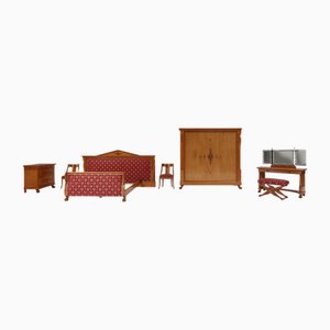 Napoleon Style Bedroom Set by De Coene, 1950s, Set of 4