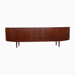 Large Teak Sideboard with Sliding Doors, Denmark, 1950s