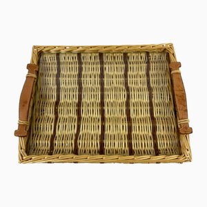 Rectangular Wicker Tray from Hermès, 2000s
