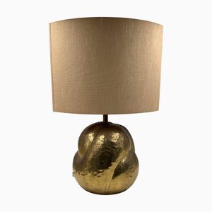 Modern Organic Brass Table Lamp attributed to Tommaso Barbi, Italy, 1970s