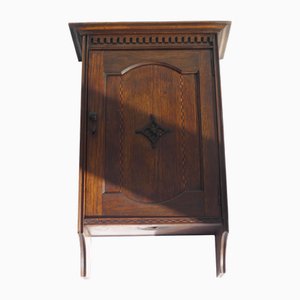 Vintage Wall Cabinet with Marquetry Details, 1930s